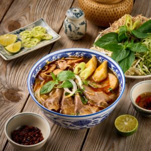 Bún bò tái nạm chả