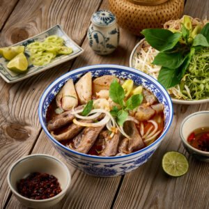 Bún bò nạm gân chả