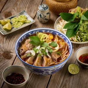 Bún bò nạm gân tái
